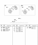 Starter Clutch Diagram and Parts List for 326431-0129-99  Briggs and Stratton Engine